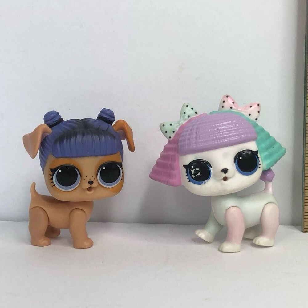 LOL surprise dolls pets daring diva and‎ pranksta pup 2 pets space buns bows
